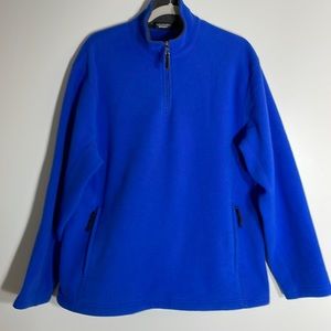 Ashford Blue Fleece Pullover Medium Quarter Zip